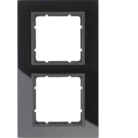 Berker Rahmen 2fach B.7 Glas schwarz 10126616