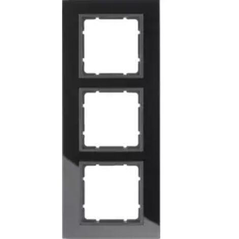 Berker Rahmen 3fach B.7 Glas schwarz 10136616