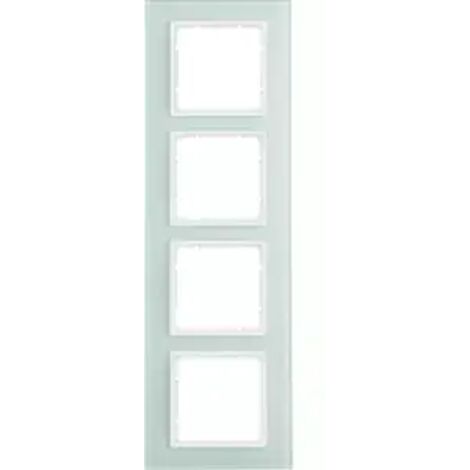 Berker Rahmen 4fach B.7 Glas polarweiß 10146909