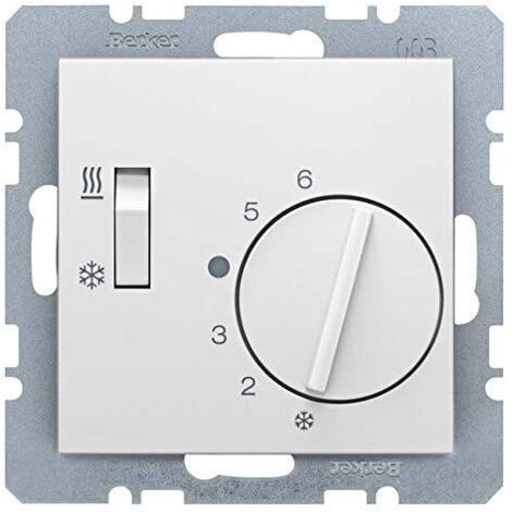 Berker Régulateur de température blanc compact 8x7x8 cm