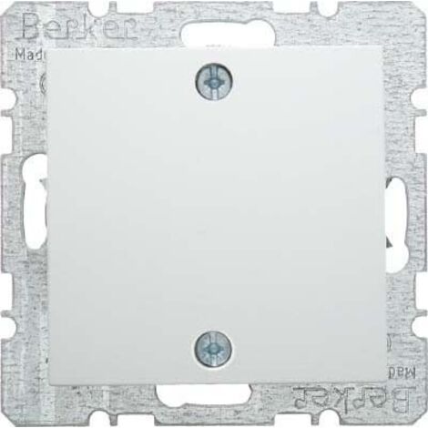 Berker S1 B3 B7 Plaque d'obturation avec cadre vissé blanc polaire brillant 10098919