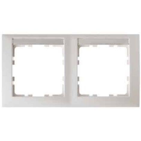 Berker S1 Marco 2 elementos horizontal brillo blanco polar 10228919