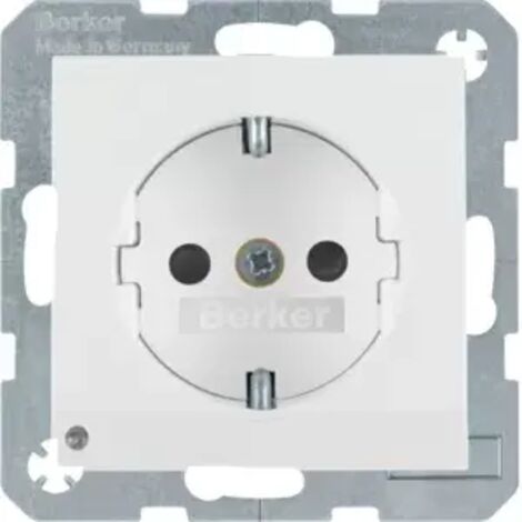 Berker SCHUKO-Steckdose pws/matt LED-Orientierungsl. 41091909