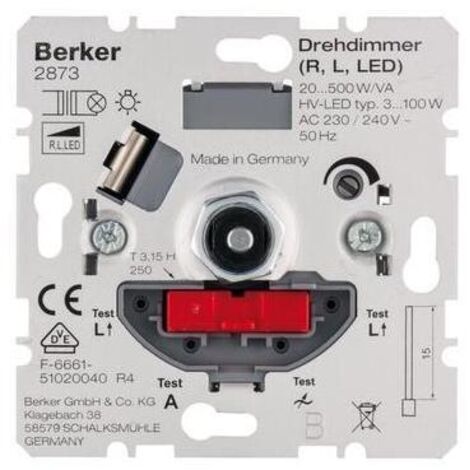 BERKER  Soft-Off-Dimmer 20-500W/20-500VA 2873