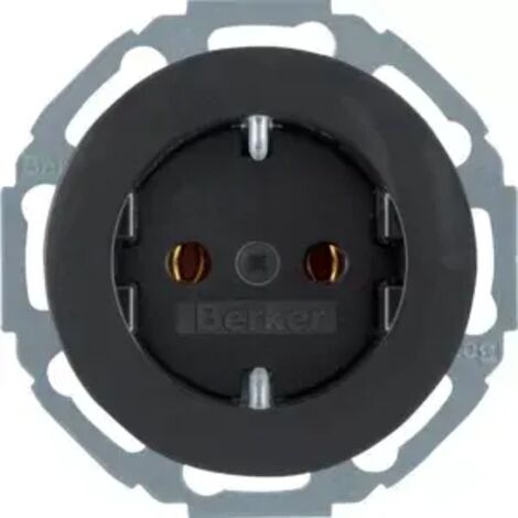 Berker Steckdose SCHUKO erh BS R.Classic sw glä 47552045