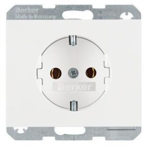 Berker Steckdose Schuko, K.1, polarweiß glänzen d 47157009