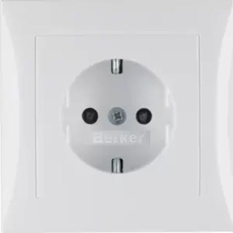 Berker Steckdose SCHUKO m. Abpl erh BS S.1 pw g 47228989