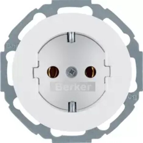 Berker Steckdose SCHUKO Serie R.Classic pw glän 47452089