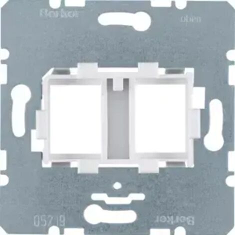 Berker Tragring 2fach Jacks ME weiß 454105