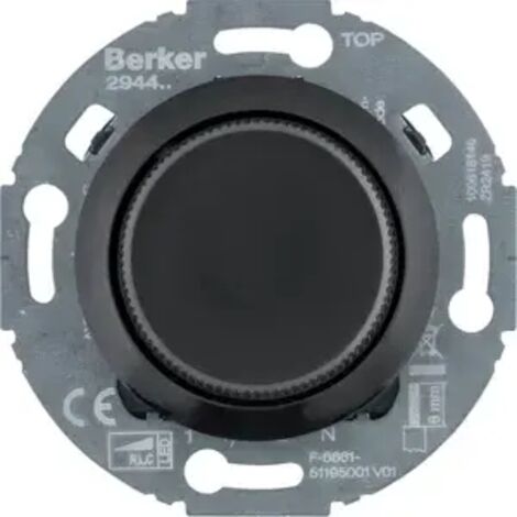 Berker Uni-Drehdimmer Z.-st.(LED) 1930/Gl., schw 294411