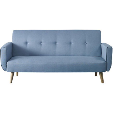 Berlin Bleu : Canapé scandinave convertible 3 places bleu