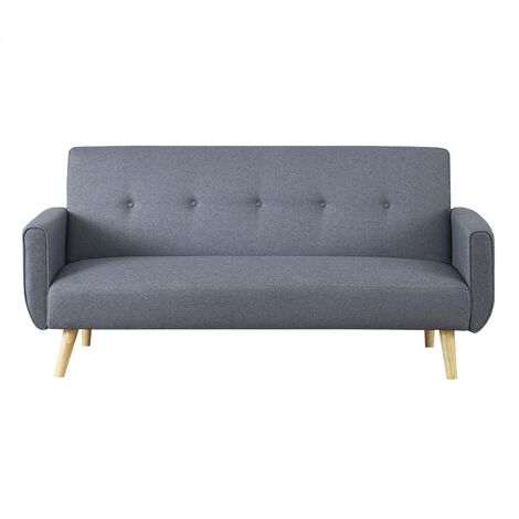 Berlin Gris Canapé Scandinave Convertible 3 Places Gris