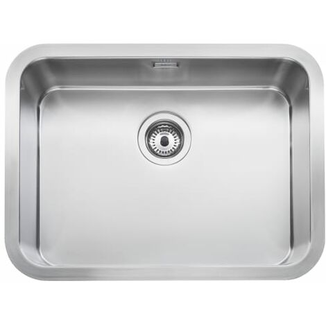 BERLIN PLUS - Fregadero de 1 cubeta de acero inoxidable 460x200x610
