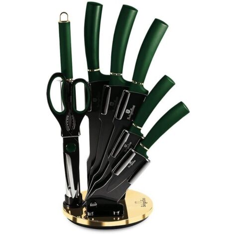 BERLINGER HAUS BH-2563 SET DI COLTELLI SMERALDO CON SUPPORTO