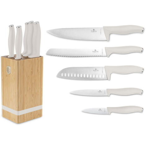 BERLINGER HAUS BH-2973 SET DI COLTELLI SAHARA IN BLOCCO DI BAMBÙ