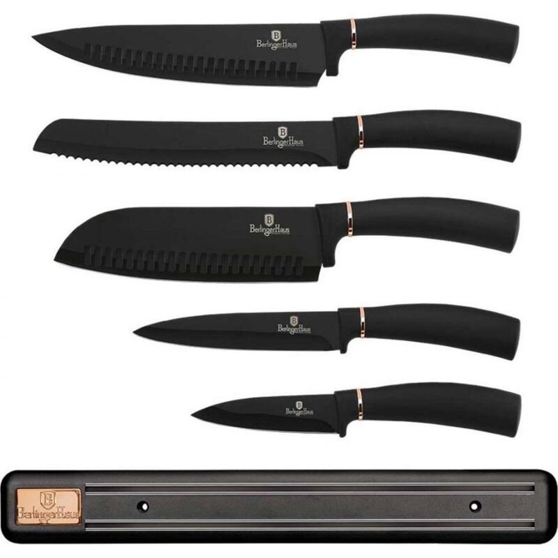 Berlinger Haus Black Rose Küchenmesser-set Schwarz Roségold