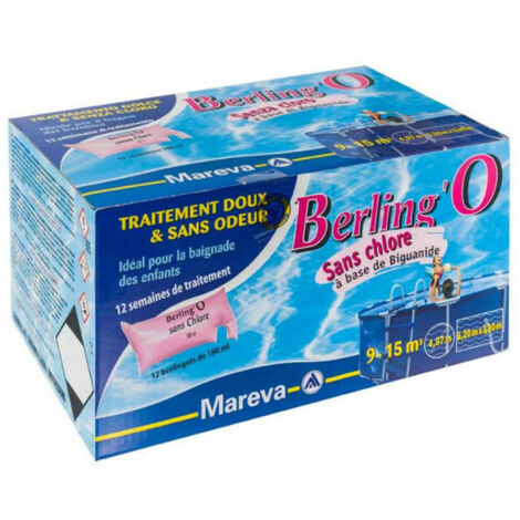 Berling'O sans chlore - 12 x 180 ml - 9 à 15 m3