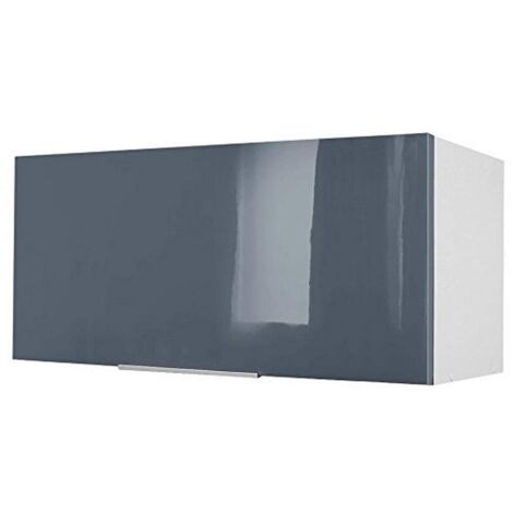 LES TENDANCES Berlioz créations - Mobile alto da cucina sopra cappa, Altro, Grigio brillante, 80 x 34 x 35 cm
