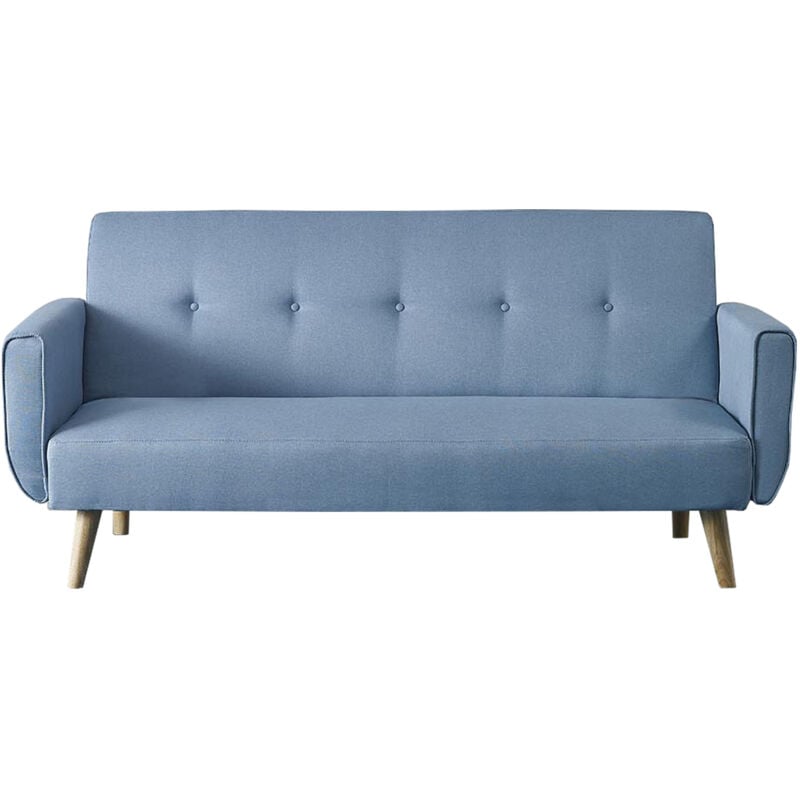 

Berlín Azul: Sofá de estilo escandinavo convertible azul de 3 plazas - Azul