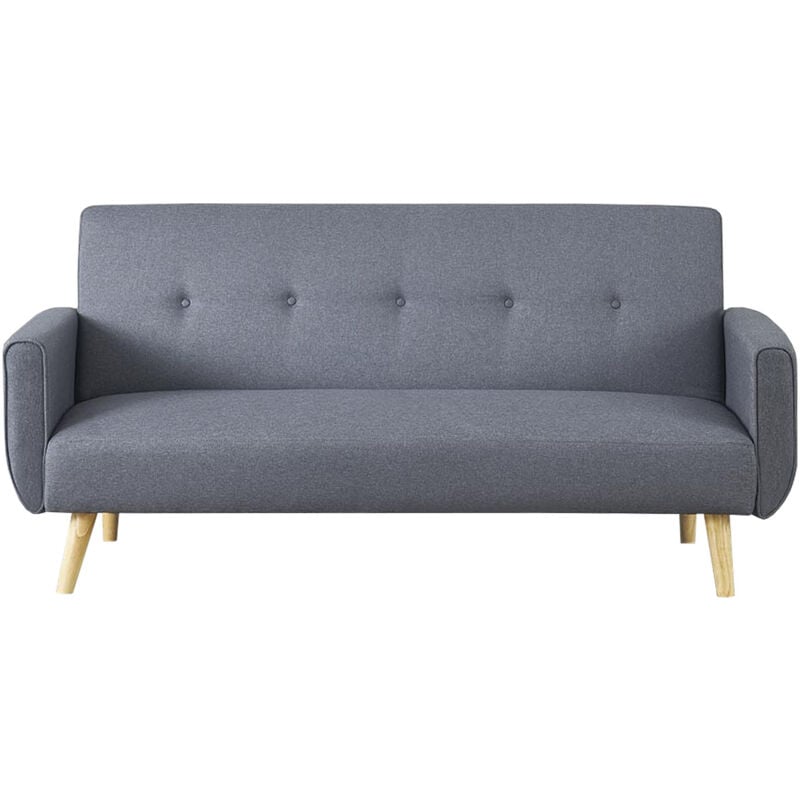 

Berlín gris: Sofá de estilo escandinavo convertible gris de 3 plazas - Gris
