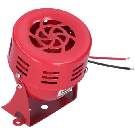 BERM Moteur Électrique Sirène Alarme Mini Coque Rouge En Acier Inoxydable 114DB DC12V MS-190