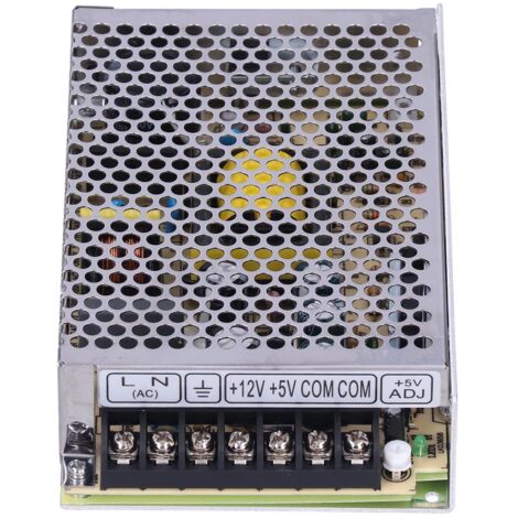 BERM Schaltnetzteil mit zwei Ausgängen, 5 V/4 A und 12 V/3 A, 115–230 V AC-Eingang, Modell D-60A