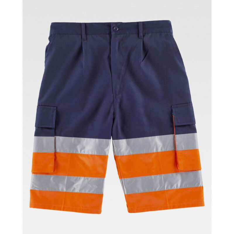 

Bermuda combinada con alta visibilidad con elástico en la cintura C4005 | 42 - Marino+Naranja A.V. - Workteam