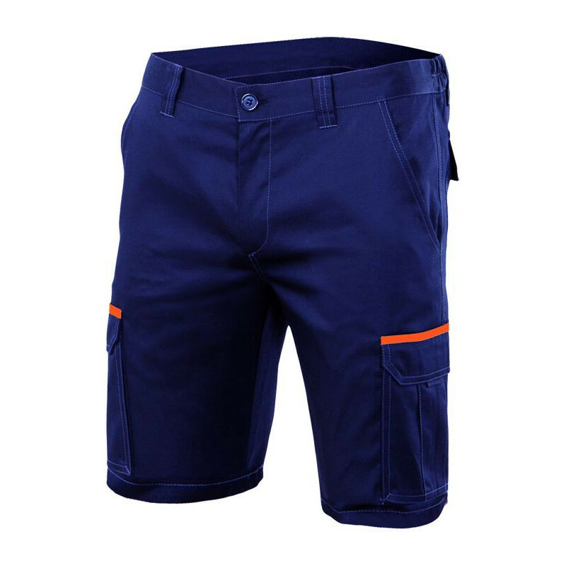 

Bermuda azul marino stretch combinada con vivos en bolsillos Serie P103009S | 52 - Azul marino / Naranja - Velilla