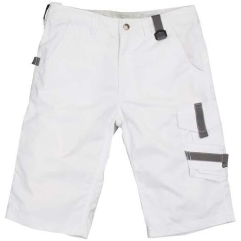 Bermuda Champ, taille 48, blanc/gris