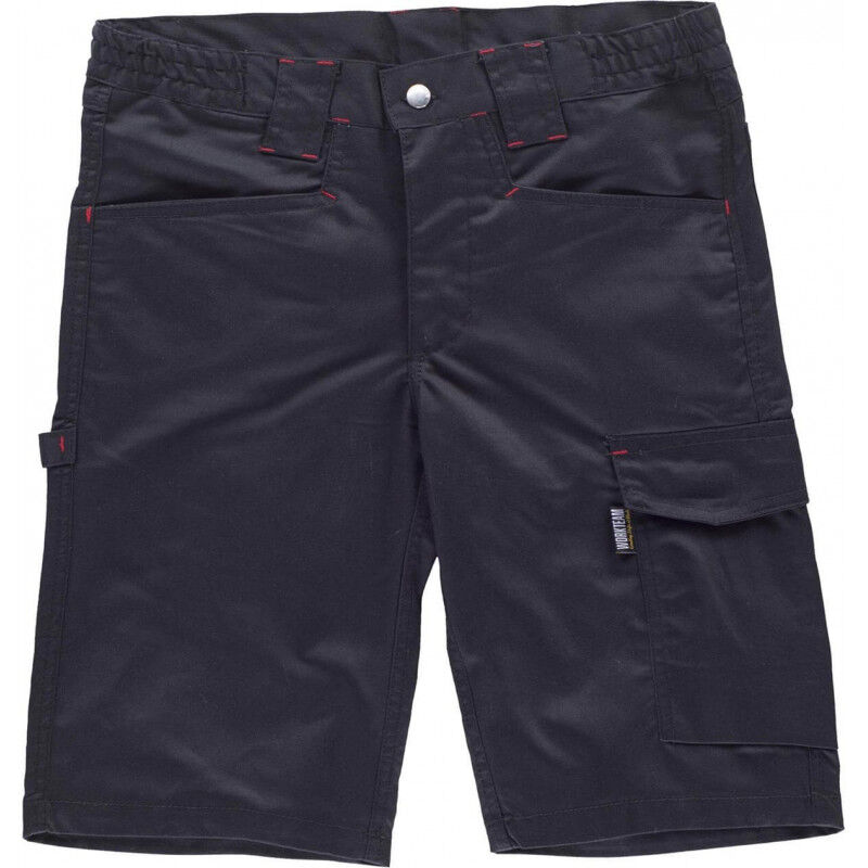 

Bermuda de tejido elástico con trabilla porta martillo WORKTEAM Combi B4035 | Negro - XL