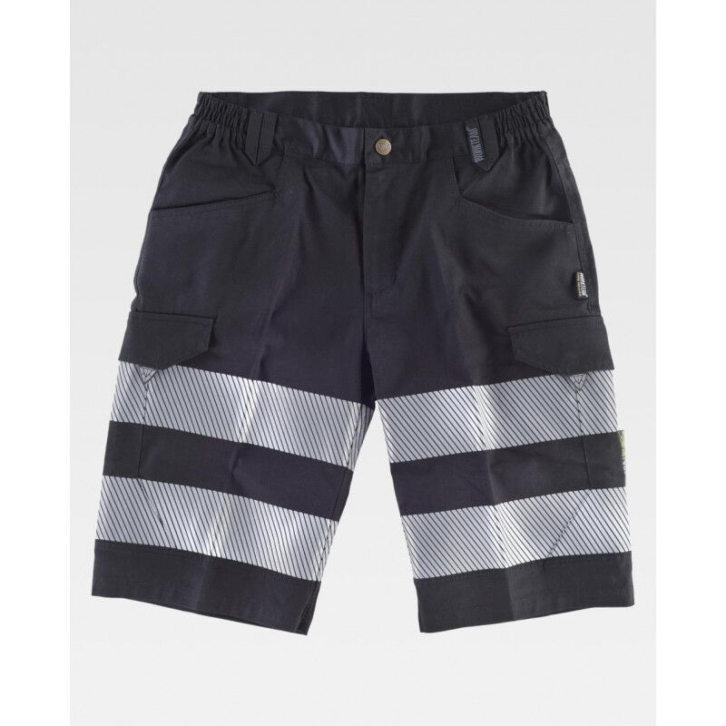 

Workteam - Bermuda Combi con cintas reflectantes segmentadas de Alta Visibilidad C2707 | Negro - L