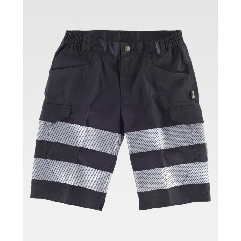 

Workteam - Bermuda Combi con cintas reflectantes segmentadas de Alta Visibilidad C2707 | Negro - XL