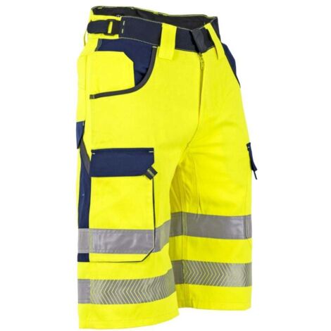 Bermuda da lavoro AUTHENTIC HV BOUGIE - MARINE/GIALLO FLUO 2XL - FR(54)