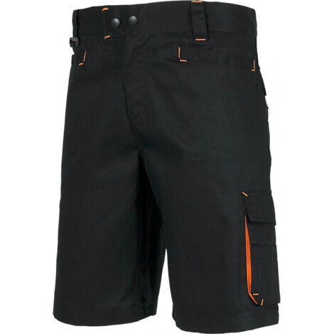 Bermuda de trabajo Workteam multibolsillo WF1617 Negro y naranjaT-52T-52 Negro y naranja