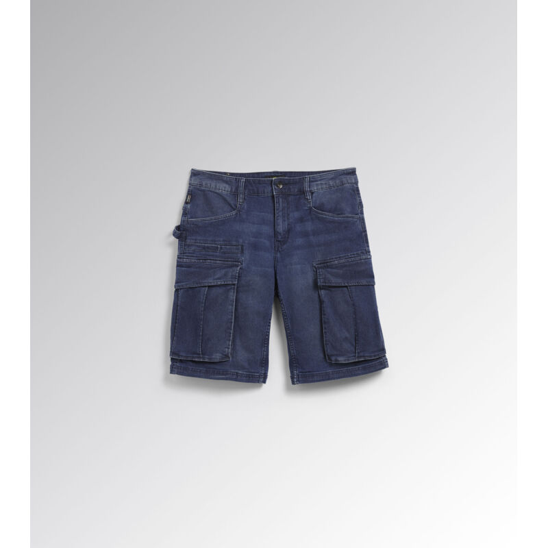 Bermuda de travail en jean stone cargo light - Bleu/Vert s - fr (38/40) - us (28)