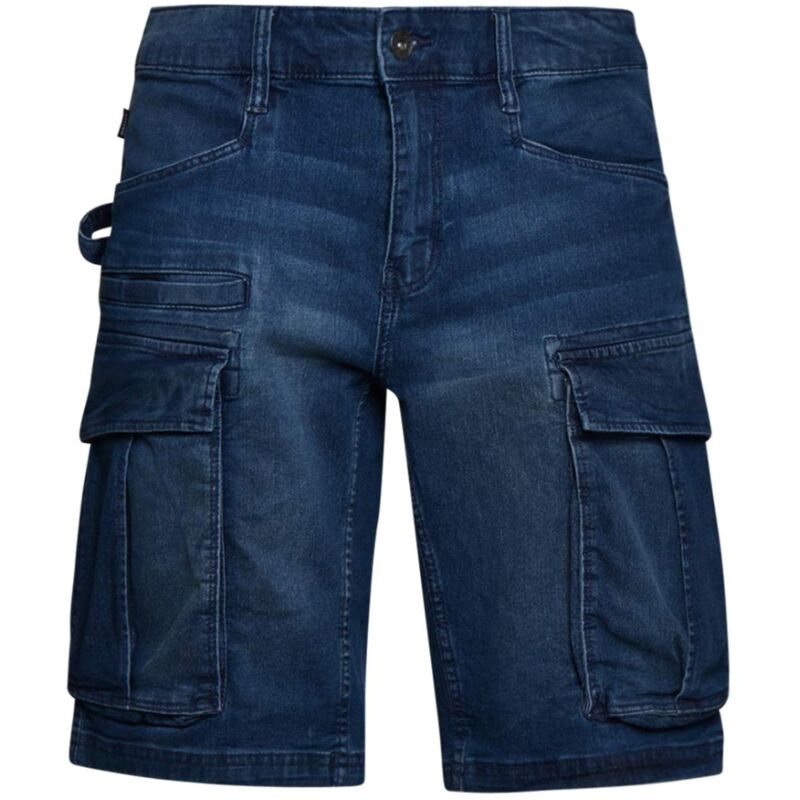 Diadora - Pantalon court de travail en denim Bermuda Stone Cargo Light - 34