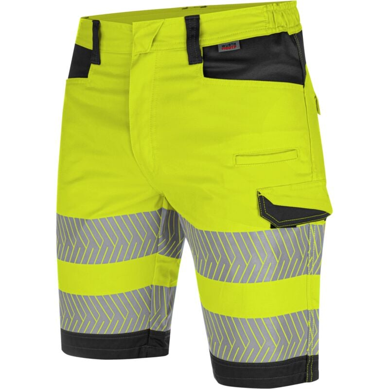 Bermuda de travail haute-visibilité fluo jaune/anthracite Würth Modyf 44