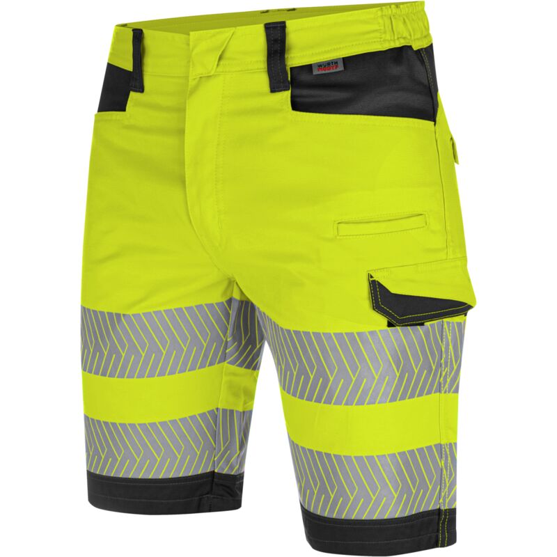 Bermuda de travail haute-visibilité fluo jaune/anthracite Würth Modyf 48