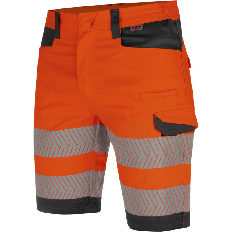 Bermuda de travail haute-visibilité fluo orange/anthracite Würth Modyf 38