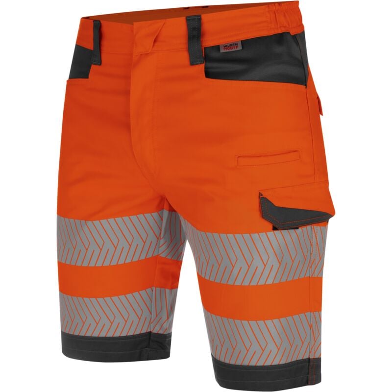 Bermuda de travail haute-visibilité fluo orange/anthracite Würth Modyf 46