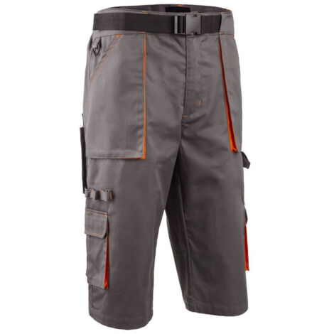 Bermuda de travail long multipoches Coverguard NAVY/PADDOCK II Gris / Orange M