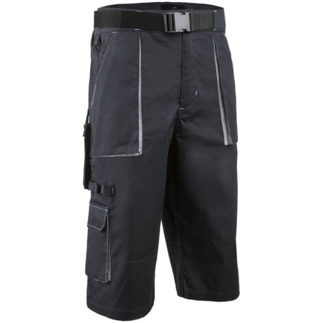 Bermuda de travail long multipoches Coverguard NAVY/PADDOCK II Marine / Gris S