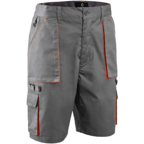 Bermuda de travail PADDOCK 2 Gris-Orange - CoverGuard