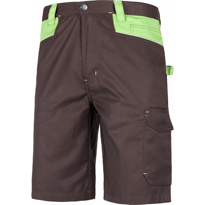 

Bermuda combinada con refuerzos y triple costura Future WF1017 | S - Marron+Verde Lima - Workteam