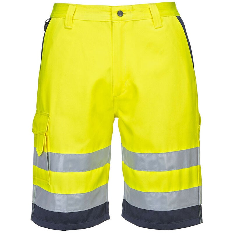 Bermuda HiVis Poly-coton couleur : Jaune/Marine taille xl Portwest