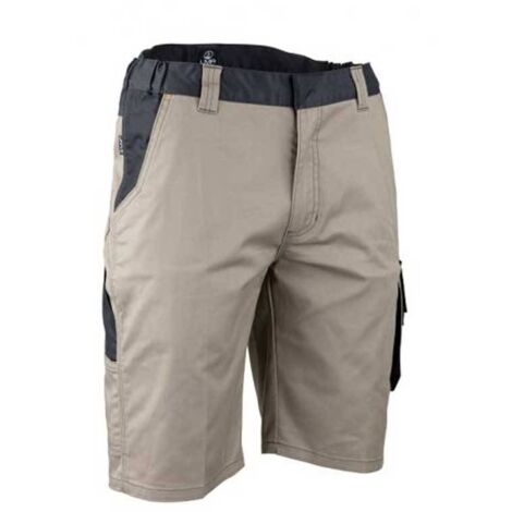 Bermuda homme multipoches bicolore Chiron beige/gris LMA - Couleur Beige/gris - Taille Vêtement 40