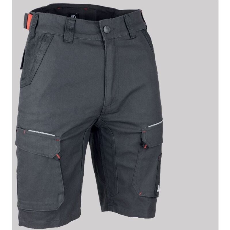 Bermuda Paléo multipoches stretch - Gris nuit / Noir - T.44 LMA 6165-44