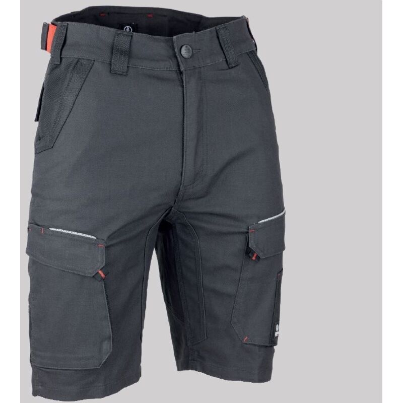 Bermuda Paléo multipoches stretch - Gris nuit / Noir - T.58 - LMA - 6165-58