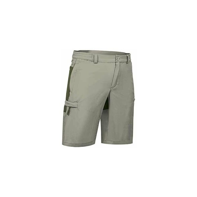 

Bermuda trekking en tejido técnico Quebec | S - Beige/Verde Militar - Valento