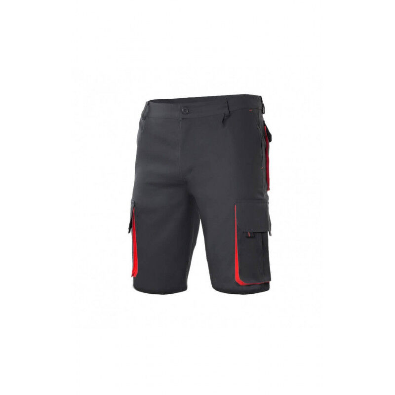 

Bermuda bicolor multibolsillos con pliegues y elástico en cintura Serie 103007 | 36 - Negro / Rojo - Velilla